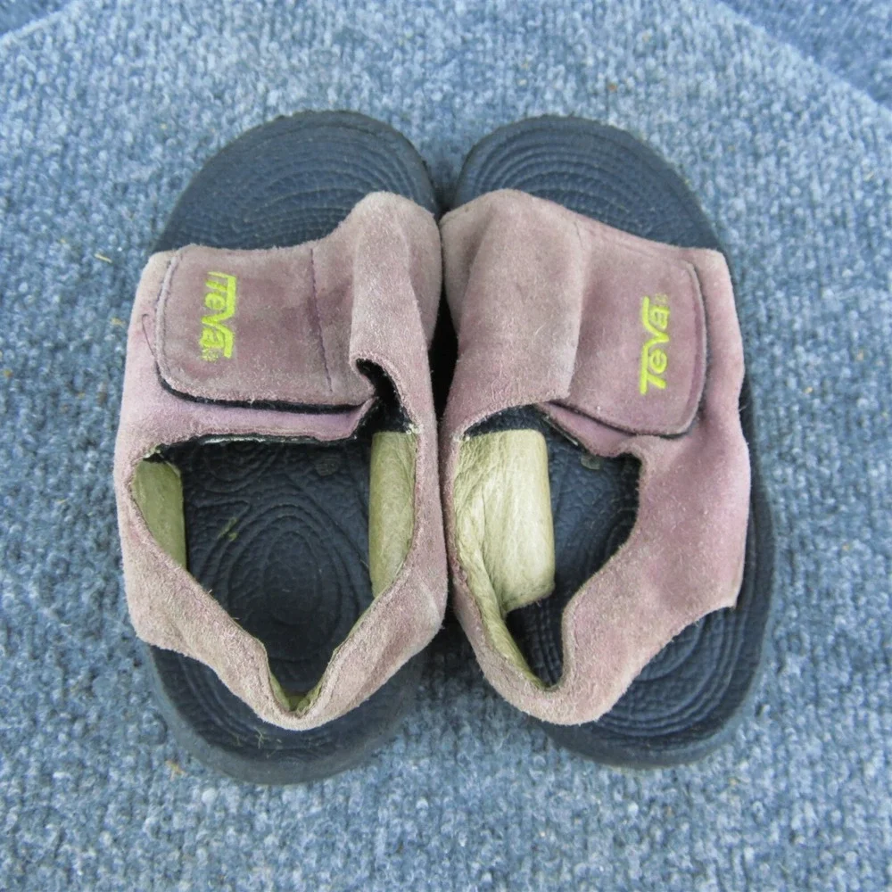 Teva Boys Gladiator Shoes Red‎ Leather Hook & Loop Size T 9 Medium